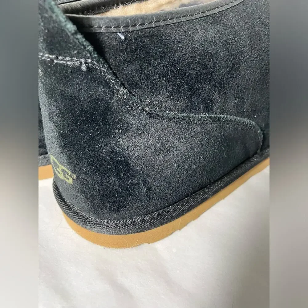 UGG Men's Chukka Black Suede Chukka Boots Size 18 shoes‎ warm suede NEW maksim